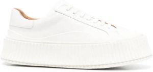 Jil Sander Witte Canvas Sneakers voor Dames Wit Dames