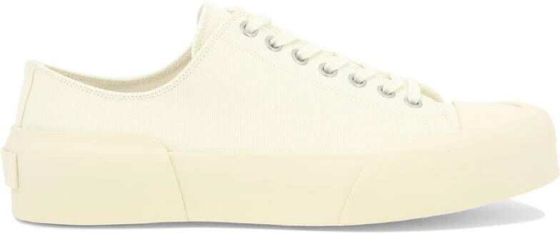 Jil Sander Low-Top Sneakers Low-Top Lace-Up Sneakers in beige