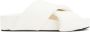 Jil Sander Witte Leren Gewatteerde Slides Sandalen - Thumbnail 1