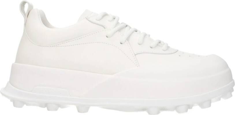 Jil Sander Leren Orb Sneaker Gemaakt in Italië White Heren