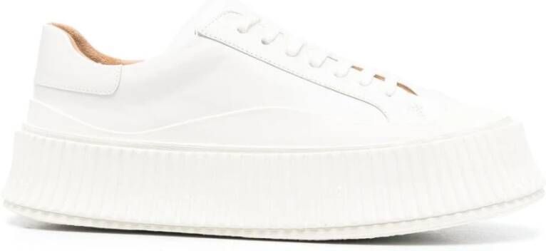 Jil Sander Witte Leren Sneakers voor Vrouwen White Dames - Foto 4