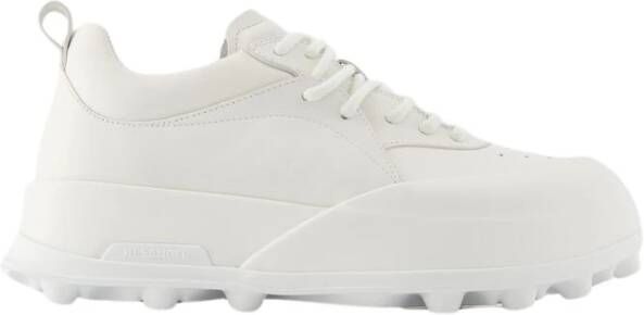 Jil Sander Witte Leren Sneakers voor Mannen White Heren