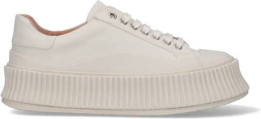 Jil Sander Witte Leren Sneakers voor Vrouwen White Dames - Foto 8