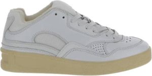 Jil Sander Witte Panelled Sneakers Wit Dames