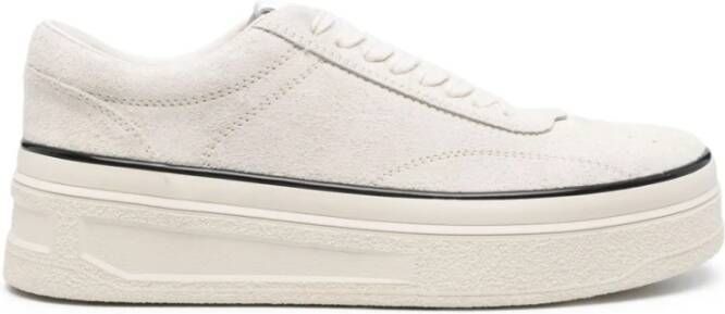 Jil Sander Witte Sneakers met Flatform Zool