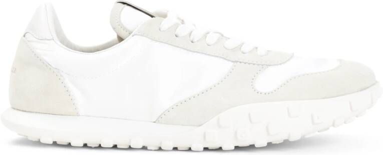 Jil Sander Contrasterende kleur lage sneakers met suède inzetstukken Beige Heren