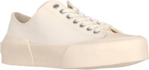 Jil Sander Low-Top Sneakers Low-Top Lace-Up Sneakers in beige