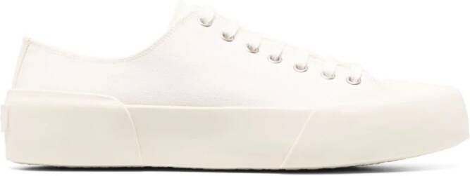 Jil Sander Witte Veterschoenen Lage Sneakers Wit Heren