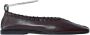 Jil Sander Zilver-tone Leren Ballerina Flats - Thumbnail 1