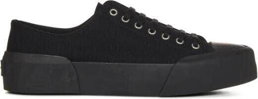 Jil Sander Zwarte Canvas Sneakers Zwart Heren