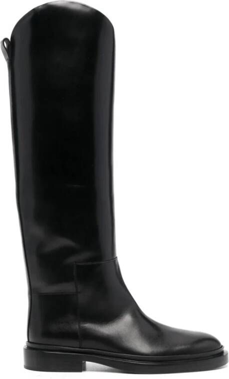 Jil Sander Zwarte elegante hoge laarzen voor vrouwen Black Dames