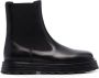 Jil Sander Zwarte Leren Chelsea Laarzen Black Heren - Thumbnail 2