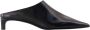Jil Sander Zwarte leren puntige neus instap sandalen - Thumbnail 1