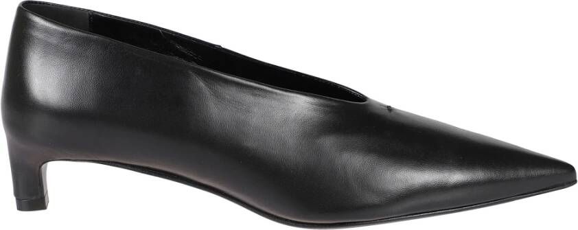 Jil Sander Zwarte platte schoenen Elegante stijl