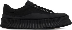 Jil Sander Zwarte leren chunky sneakers Zwart Heren