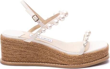 Jimmy Choo 60 mm Amatus sandalen met parels Wit - Foto 1