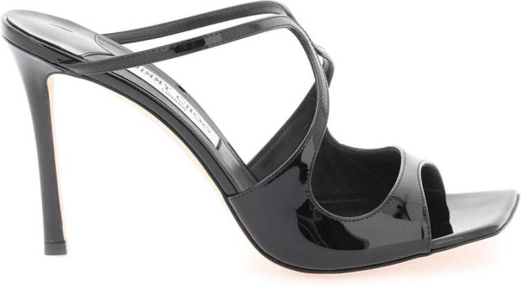 Jimmy Choo Anise 95 Patentleren Muiltjes Black Dames