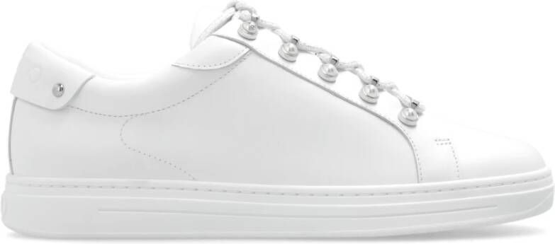 Jimmy Choo Anbtibes sneakers verfraaid met parels Wit