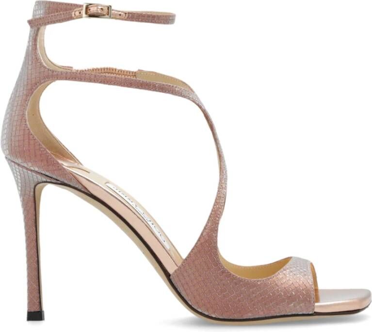 Jimmy Choo Glitter Stiletto Sandalen Pink Dames