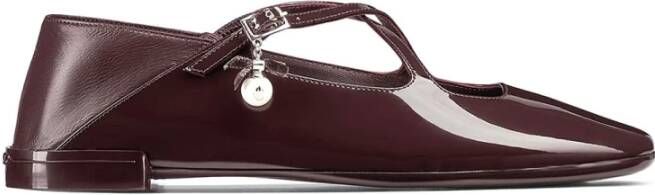 Jimmy Choo Ballerina schoenen in diep merlot