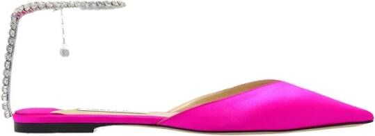 Jimmy Choo Saeda pumps verfraaid met kristallen Roze