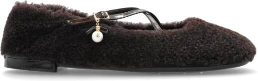 Jimmy Choo Ballerina's van bont Eleri