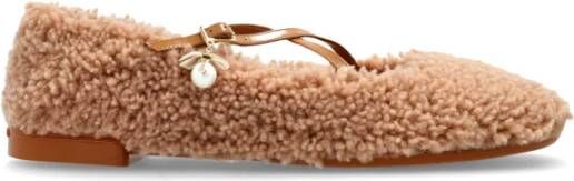 Jimmy Choo Ballerina's van bont Eleri