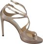 Jimmy Choo Elegante Ballet Roze Spiegelleer Sandalen Gray Dames - Thumbnail 1