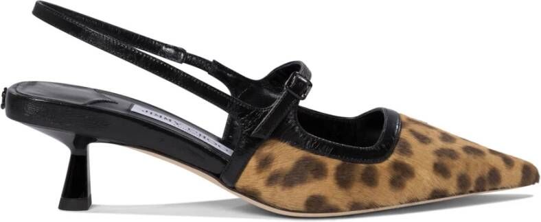 Jimmy Choo Leopard Motif Slingback Pumps Bruin Leer Brown Dames