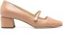 Jimmy Choo Beige Leren Vierkante Neus Hakken Beige Dames - Thumbnail 1