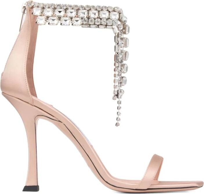 Jimmy Choo Beige Open Teen Stiletto Hak Schoenen