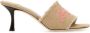 Jimmy Choo Beige Stof Muiltjes met 7cm Hak - Thumbnail 1