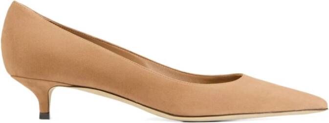 Jimmy Choo Beige Suède Leren Hak Pumps
