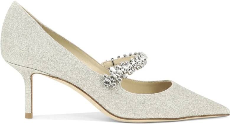 Jimmy Choo Bing Pumps met Glitter en Kristallen Gray Dames