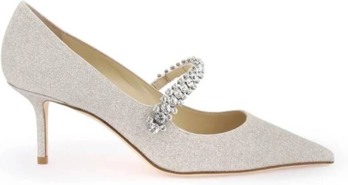 Jimmy Choo Bing Pumps met Glitter en Kristallen Gray Dames