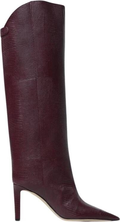 Jimmy Choo Bourgondische Kniehoge Laarzen voor Vrouwen