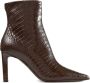 Jimmy Choo Bruin Leren Stiletto Hakken Ritssluiting - Thumbnail 1