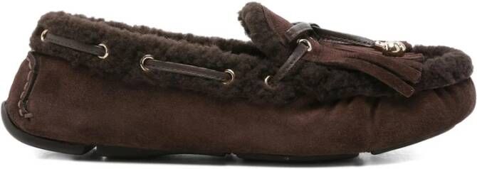 Jimmy Choo Bruin Suède Kwast Detail Schoenen