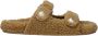 Jimmy Choo Bruine Stoffen Slipper met Band Sluiting - Thumbnail 1