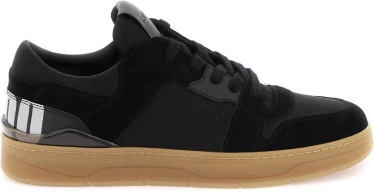 Jimmy Choo Florent Sneakers met lettering logo Black Heren