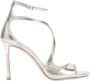 Jimmy Choo Elegante Leren Sandalen met Gevormde Bandjes Beige Dames - Thumbnail 1