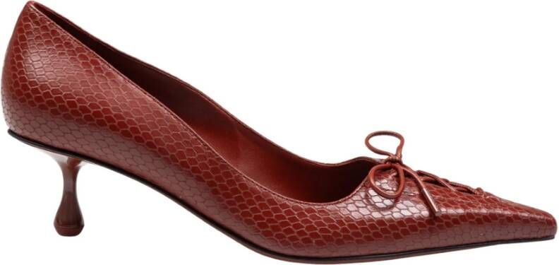 Jimmy Choo Cognac Leren Pumps met Puntige Neus