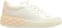 Jimmy Choo Witte leren sneakers met diamantmotief White Dames - Thumbnail 1