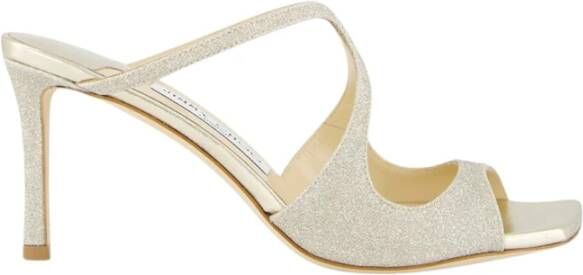 Jimmy Choo Elegante Glitter Anise Sandalen