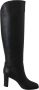 Jimmy Choo Elegante Zwarte Leren Laarzen met Hak Black Dames - Thumbnail 1