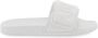 Jimmy Choo Fitz Slides met Lycra Logo Band White Heren - Thumbnail 1