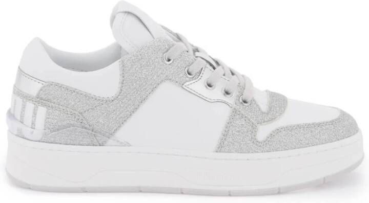 Jimmy Choo Florent Sneakers Veters Leer en Rubber White Dames - Foto 1