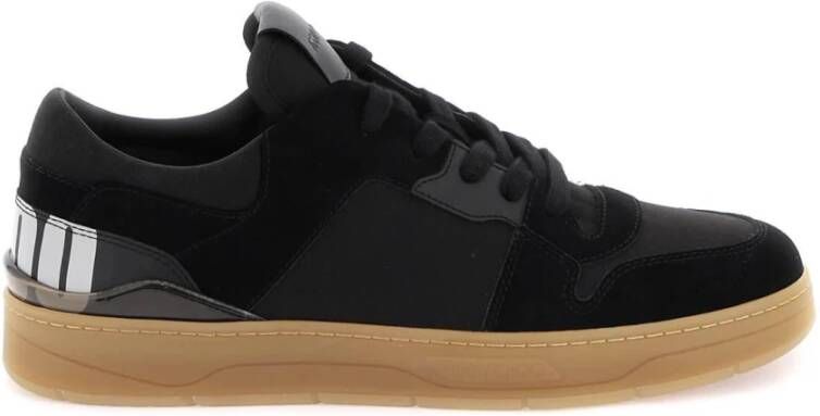 Jimmy Choo Florent Sneakers met lettering logo Black Heren