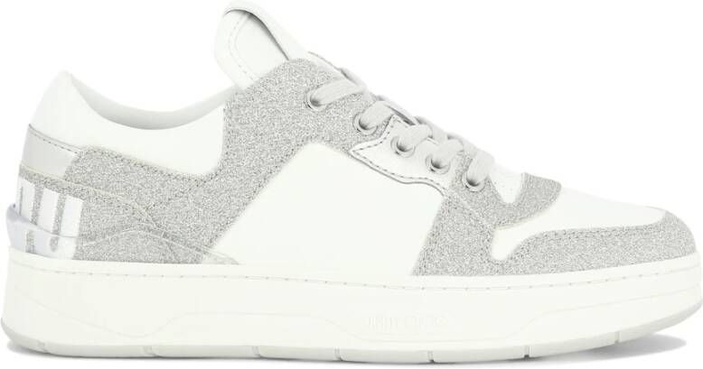 Jimmy Choo Florent Sneakers Veters Leer en Rubber White Dames - Foto 2