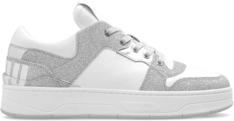 Jimmy Choo Florent Sneakers Veters Leer en Rubber White Dames - Foto 3